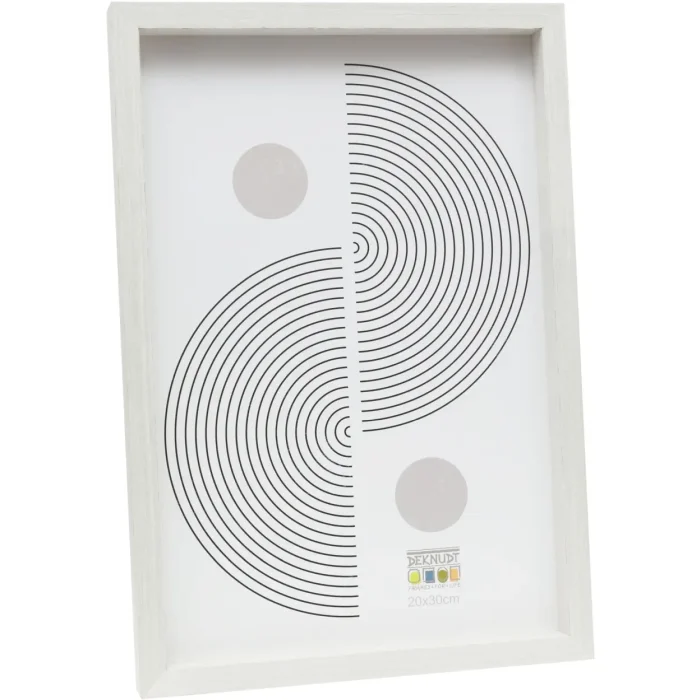 Фоторамка Deknudt S68XH1 белое дерево 20x30 см прозрачное стекло задняя панель МДФ