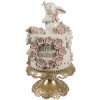 Clayre & Eef Украшение для торта Ø 18x32 см Бело-розово-золотое пасхальное украшение