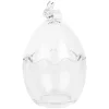 Банка для хранения Clayre & Eef с крышкой с пасхальным дизайном в виде кролика Ø 11x17 см стекло