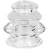 Clayre & Eef 6GL4932 Kerzenständer Glas Transparent Ø 8 cm Höhe 7 cm