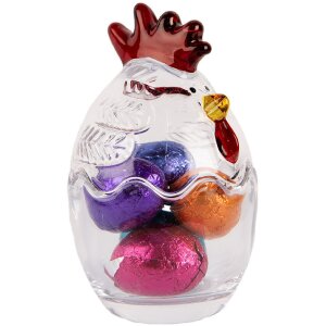 Clayre & Eef 6GL4996 Банка для хранения с крышкой в виде цыпленка Ø 6x9 см