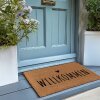 Clayre & Eef MC256 Придверный коврик Кокосовое волокно Welcome 60x40 см Коричневый Черный