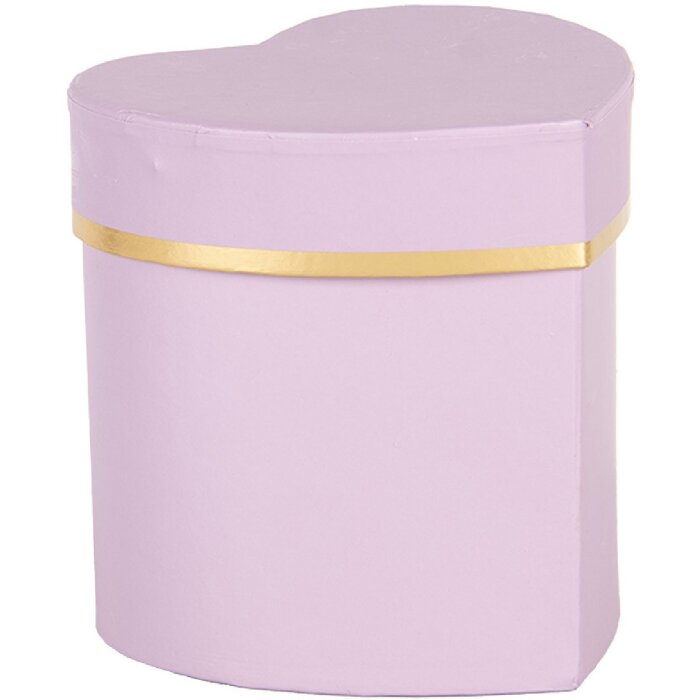 Clayre & Eef 66024PA Подарочная коробка Сердце фиолетовое золото 10x10x10 см