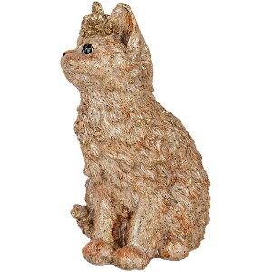 Clayre & Eef Deko-Katze Beige 16x14x25 cm Polyresin...