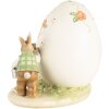Clayre & Eef Dekofigur Kaninchen mit Osterei 22x17x18 cm Polyresin Landhausstil