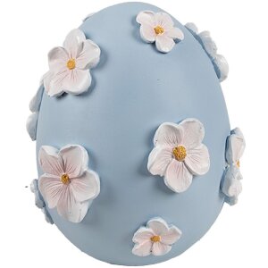 Clayre & Eef Deko-Ei Ø 11x13 cm Blau mit...