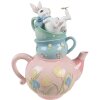 Чайник Clayre & Eef Decoration Rabbit Teapot Pink Blue Country Style 28x19x34 см