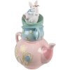 Чайник Clayre & Eef Decoration Rabbit Teapot Pink Blue Country Style 28x19x34 см