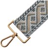 Juleeze JZBS0005 Taschengurt 5x140 cm Weiß-Beige mit Goldkarabinern