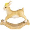 Декоративная фигурка Clayre & Eef Rocking Rabbit коричневая 16x5x14 см Стиль кантри