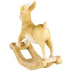Декоративная фигурка Clayre & Eef Rocking Rabbit коричневая 16x5x14 см Стиль кантри
