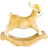 Декоративная фигурка Clayre & Eef Rocking Rabbit коричневая 16x5x14 см Стиль кантри