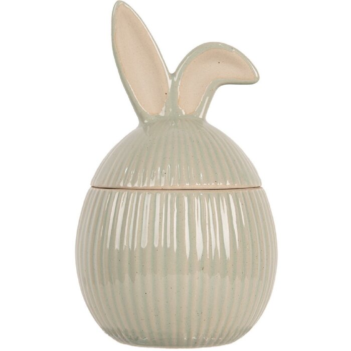 Clayre & Eef 6CE2013 Горшок для хранения керамический зеленый 10x10x16 см Стиль кантри