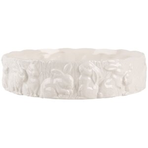 Clayre & Eef 6CE2035 Servierschale Keramik Weiß...