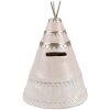 Clayre & Eef 6PR4423 Spardose Landhausstil Mädchen Hase Tipi 13x13x19 cm