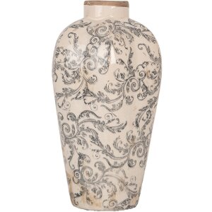 Clayre & Eef 6CE1934S Vase Keramik Beige Grau 17x30...