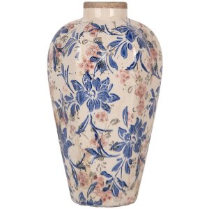 Clayre & Eef 6CE1935S Vase Landhausstil Beige Blau...