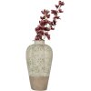 Clayre & Eef Vase Keramik Beige Grün Ø 24x38 cm Landhausstil