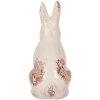 Clayre & Eef Deko-Kaninchen Beige Rosa Landhausstil Keramikfigur 16x12x28 cm