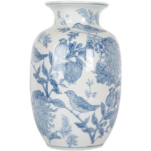 Clayre & Eef 6CE2100 Vase Weiß Blau Ø...