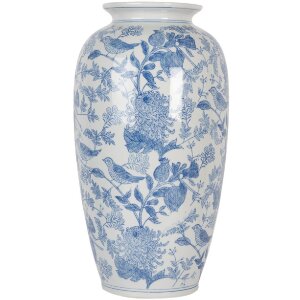 Clayre & Eef 6CE2103 Vase Keramik Weiß-Blau...