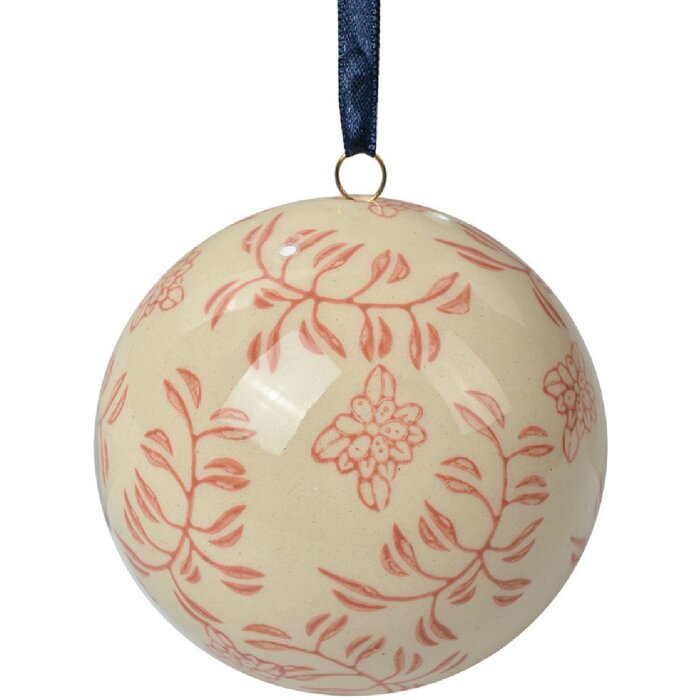 Clayre & Eef 6CE2107M Украшение Шар керамический бежево-розовый Ø 8 см