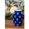 Clayre & Eef 6CE2085 Vase Blau-Weiß Ø 10x15 cm
