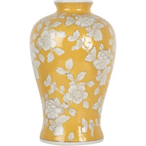 Clayre & Eef 6CE2089 Vase Retro Keramikvase Gelb...