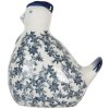 Clayre & Eef 6CE2092 Deko-Huhn Vintage Keramikfigur Weiß-Blau 18x12x21 cm