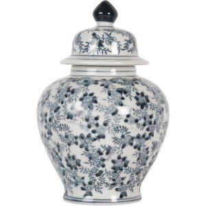 Clayre & Eef 6CE2099 Deko-Topf mit Deckel Weiß...