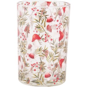 Clayre & Eef 6GL4963 Teelichthalter Glas Pilze Beeren...