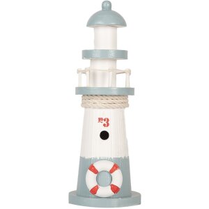 Clayre & Eef 6H2404 Декоративный маяк бело-голубой...