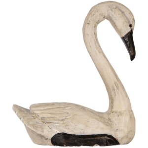 Clayre & Eef Декоративные лебеди Набор из 2 фигурок в античном стиле бежевый черный
