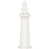 Clayre & Eef Декоративный маяк белый Ø 10x32 см Морской декор Стиль загородного дома