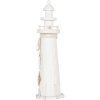 Clayre & Eef Декоративный маяк белый Ø 10x32 см Морской декор Стиль загородного дома