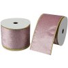 Clayre & Eef LI0128F Schleifenband Rosa-Gold 6,3 cm x 5 m