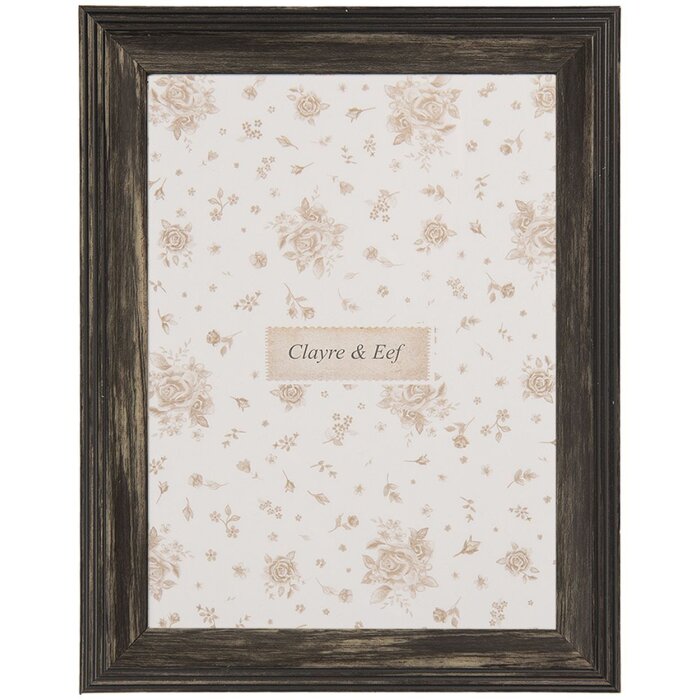 Clayre & Eef Fotorahmen 2F1269S Schwarz 10x15 cm MDF Glas Boho-Stil
