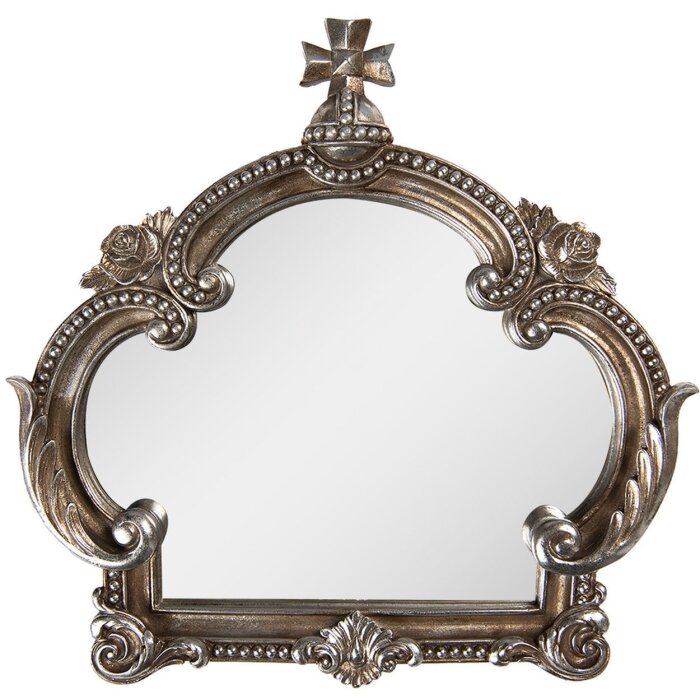 Clayre & Eef 62S319 Зеркало настенное барокко серебро 30x3x30 см
