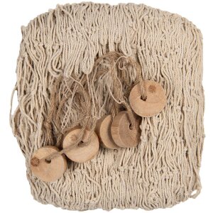 Clayre & Eef 66072 Dekoration Fischnetz Beige 200x400 cm Landhausstil