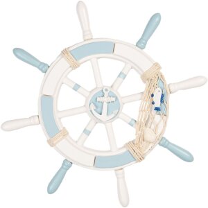 Clayre & Eef 6H2403 Украшение Руль бело-голубой 34 см...