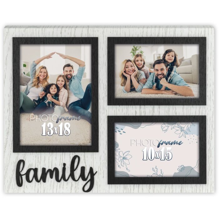 ZEP деревянная мультирамка Coimbra для 2 фотографий 10x15 см и 1 фотографии 13x18 см