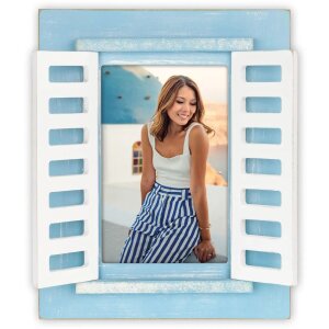 ZEP Деревянная фоторамка Procida Blue 10x15 см со ставнями
