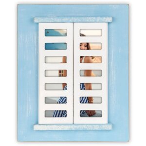 ZEP Деревянная фоторамка Procida Blue 10x15 см со ставнями
