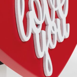 ZEP Портретная рамка Iris 10x15 см Деревянная фоторамка в форме сердца красная