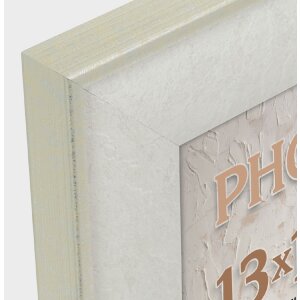 ZEP Bilderrahmen Colmar Weiß 30x40 cm Polystyrol Holzoptik Wandaufhängung