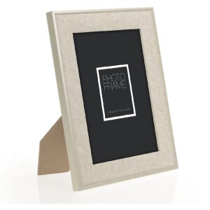 ZEP Bilderrahmen Colmar Grau 10x15 cm Holzoptik mit Aufsteller Wandaufhängung