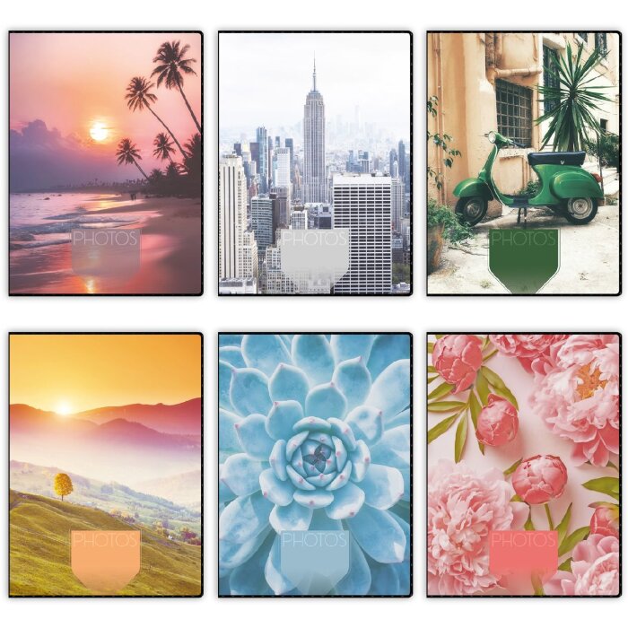 ZEP Вкладной альбом Poesia 40 фотографий 11x16 см мягкая обложка разные цвета