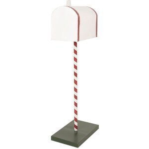 Clayre & Eef 5Y1264 Briefkasten Weihnachtliche Dekoration Weiß Rot 19x33x92 cm