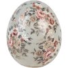 Clayre & Eef 6CE1972L Dekoration Ei Keramik Grau Rosa Weiß Ø 14x16 cm