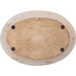 Clayre & Eef Dekorationsteller 6CE2028 Keramik Beige...